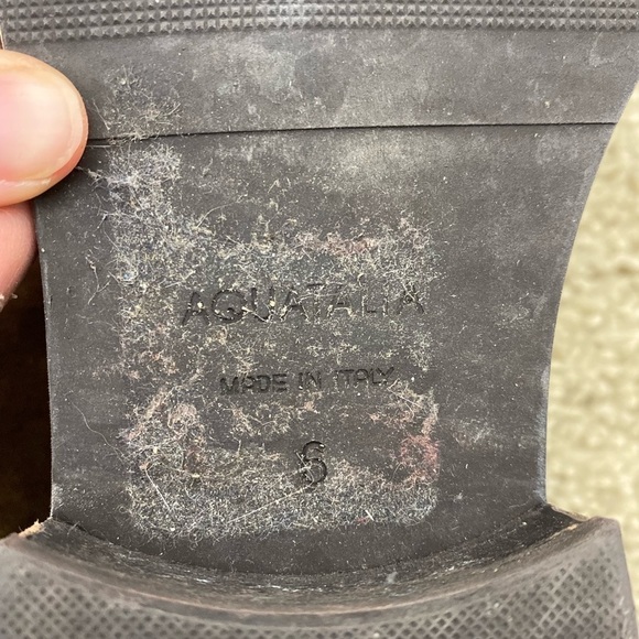 Aquatalia Bree Water Resistant Brown Suede Booties Boots Size 6 Leather Italy - Picture 8 of 9